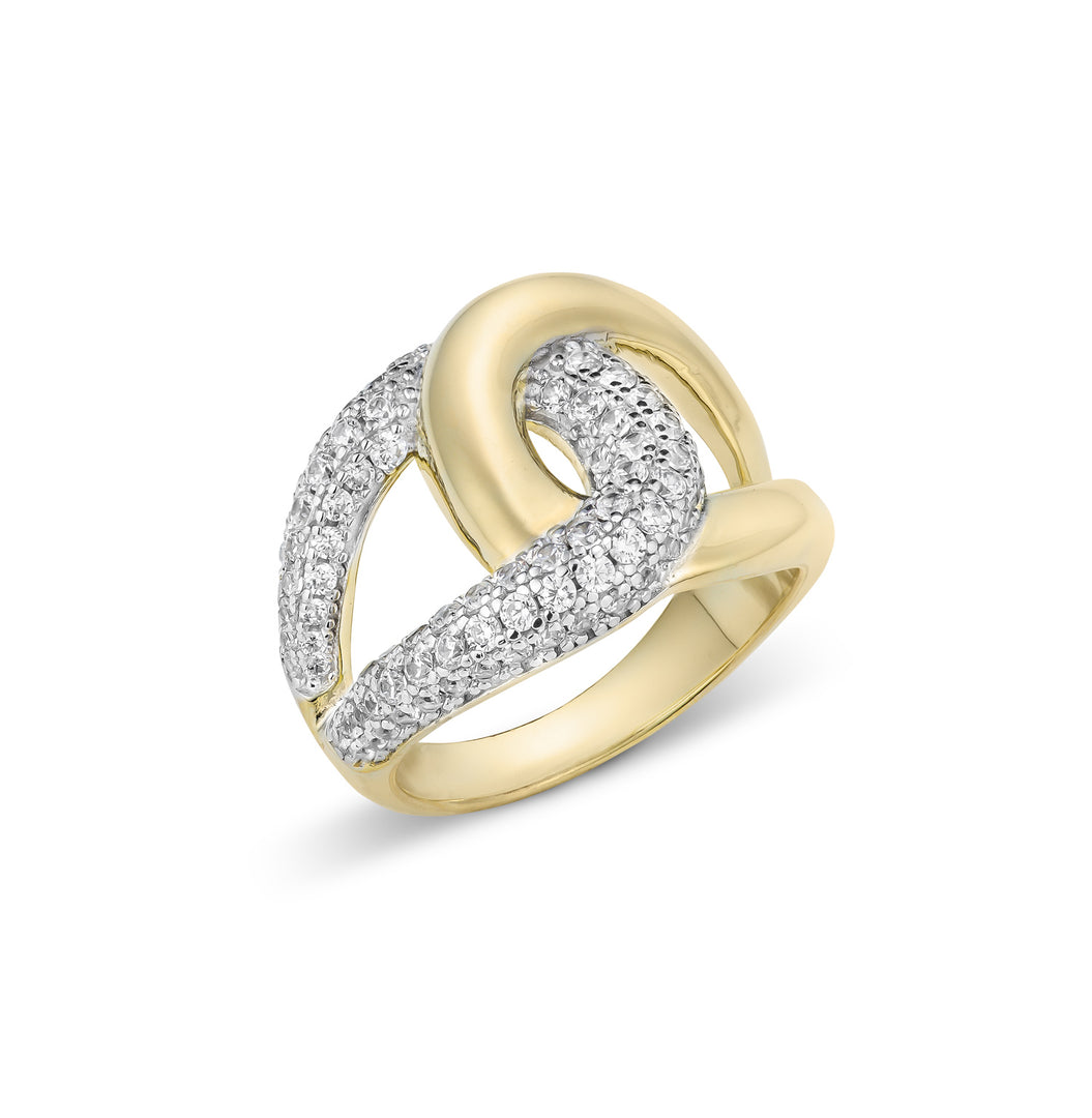 Two-Tone Interlock Ring