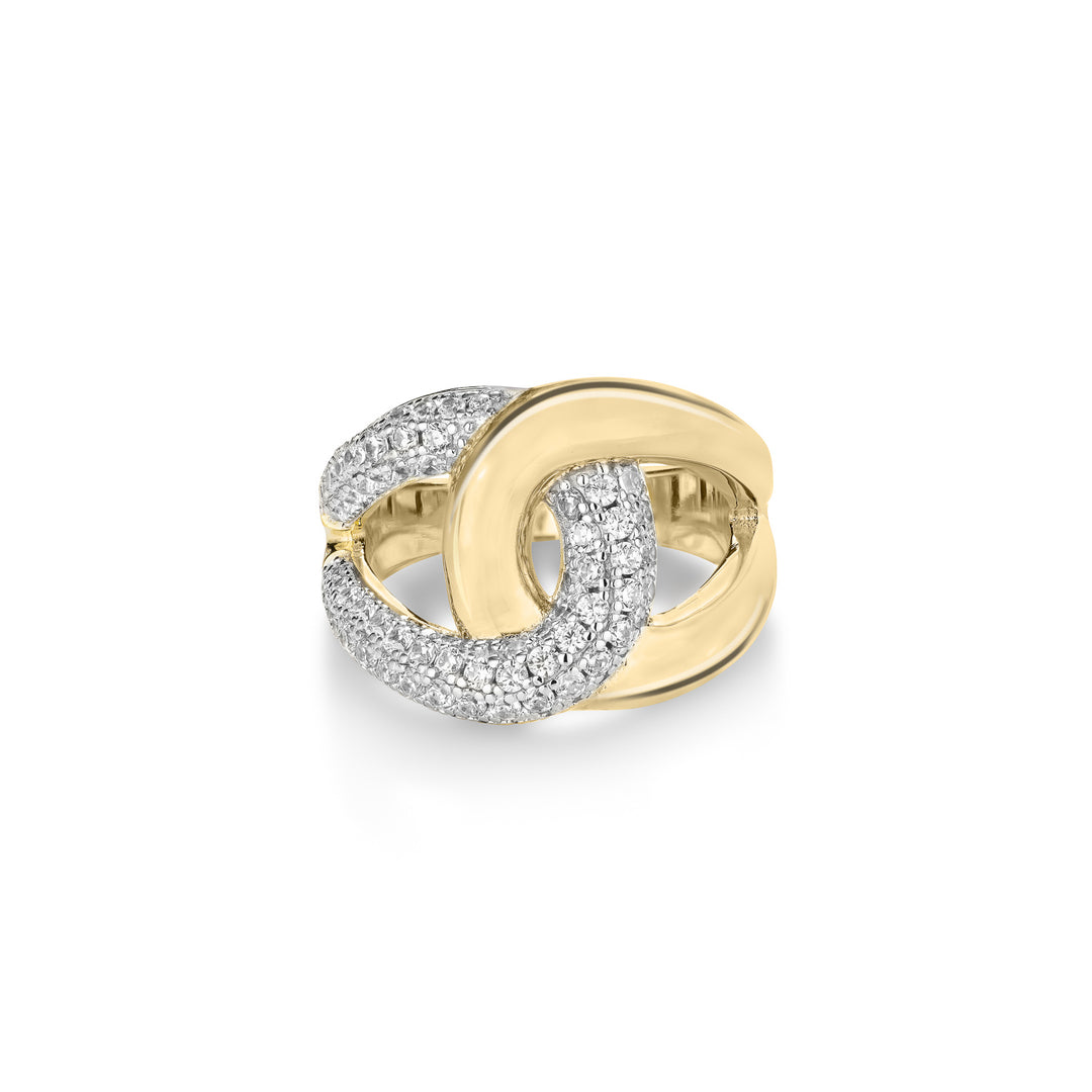 Two-Tone Interlock Ring
