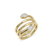 Double Pear Wrap Ring