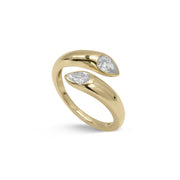 Pear Diamond Wrap Ring