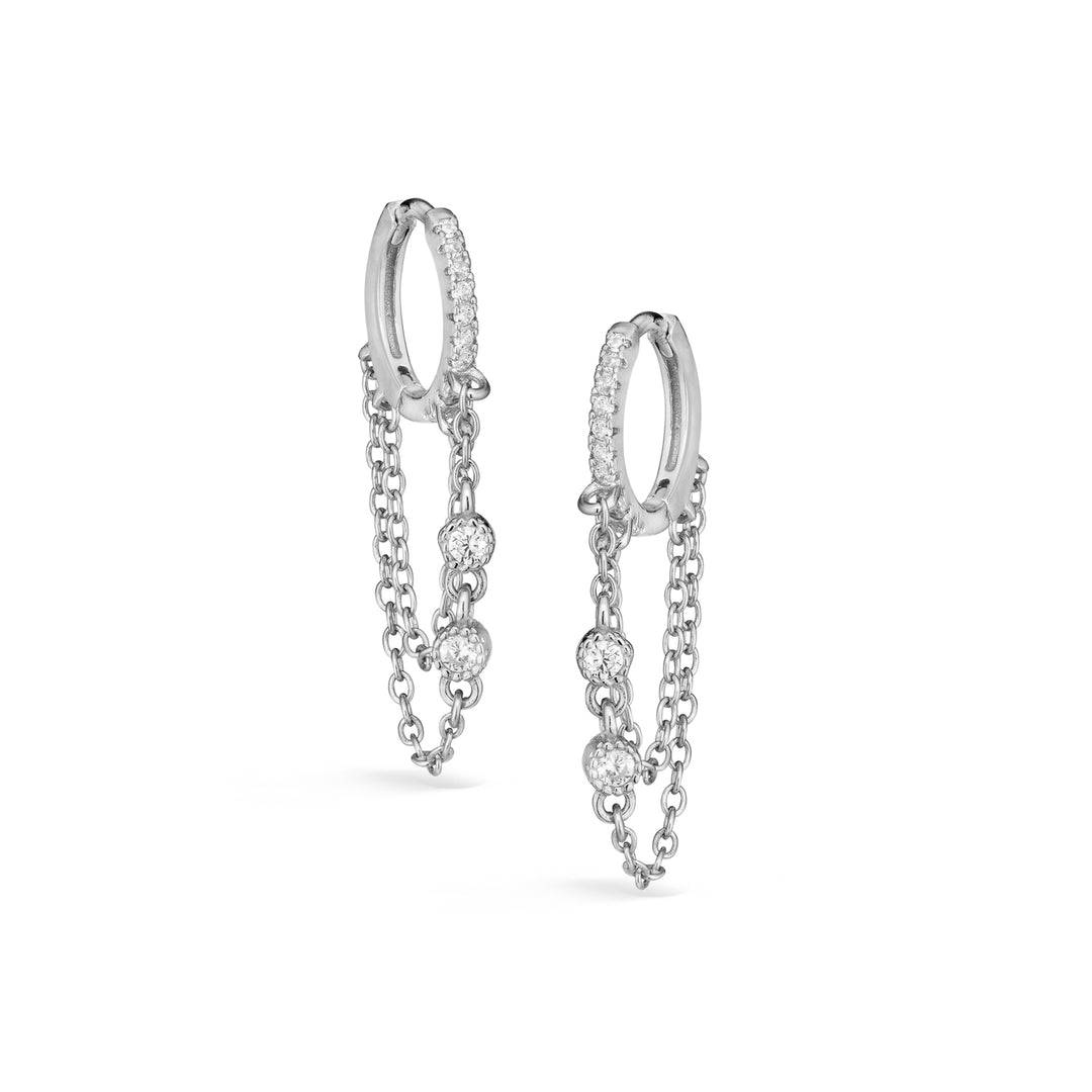 Mini Chain & Solitaire Huggie