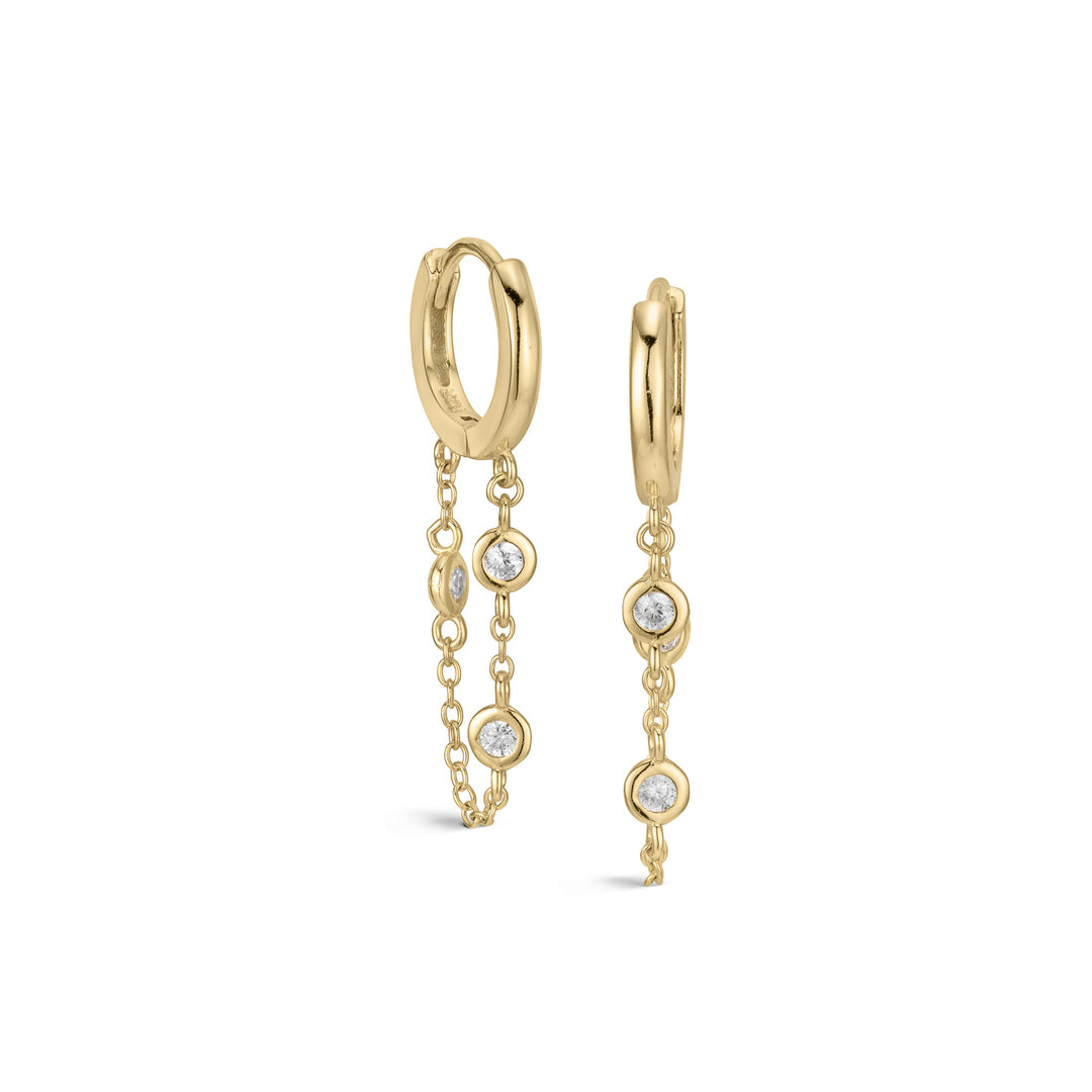 Dangling Solitaire Huggie