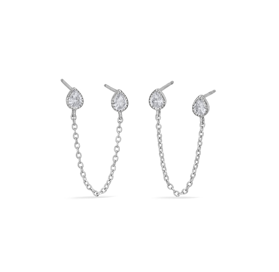 Double Teardrop Stud