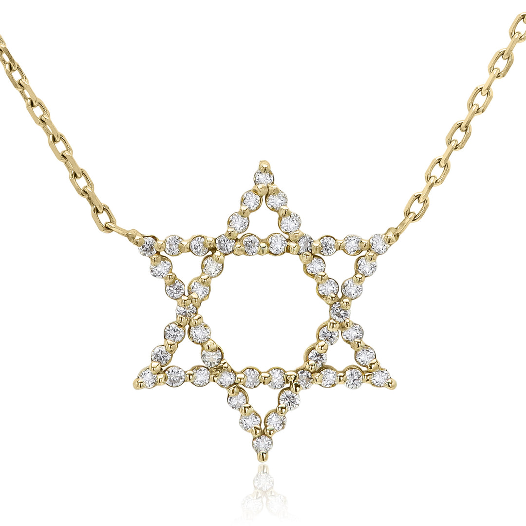 Solitaire Magen David Necklace