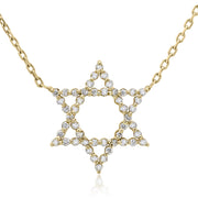 Solitaire Magen David Necklace
