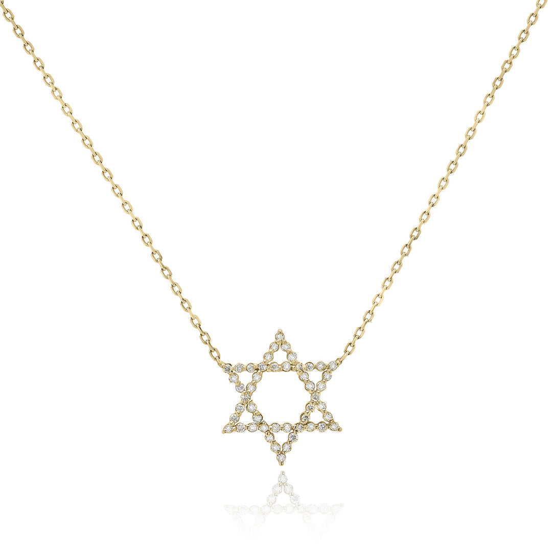 Solitaire Magen David Necklace