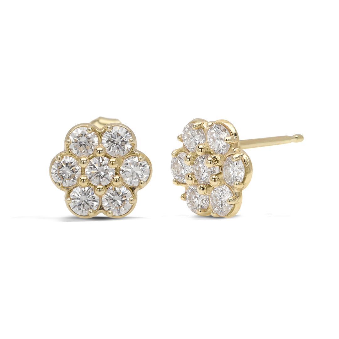 Diamond Flower Earring