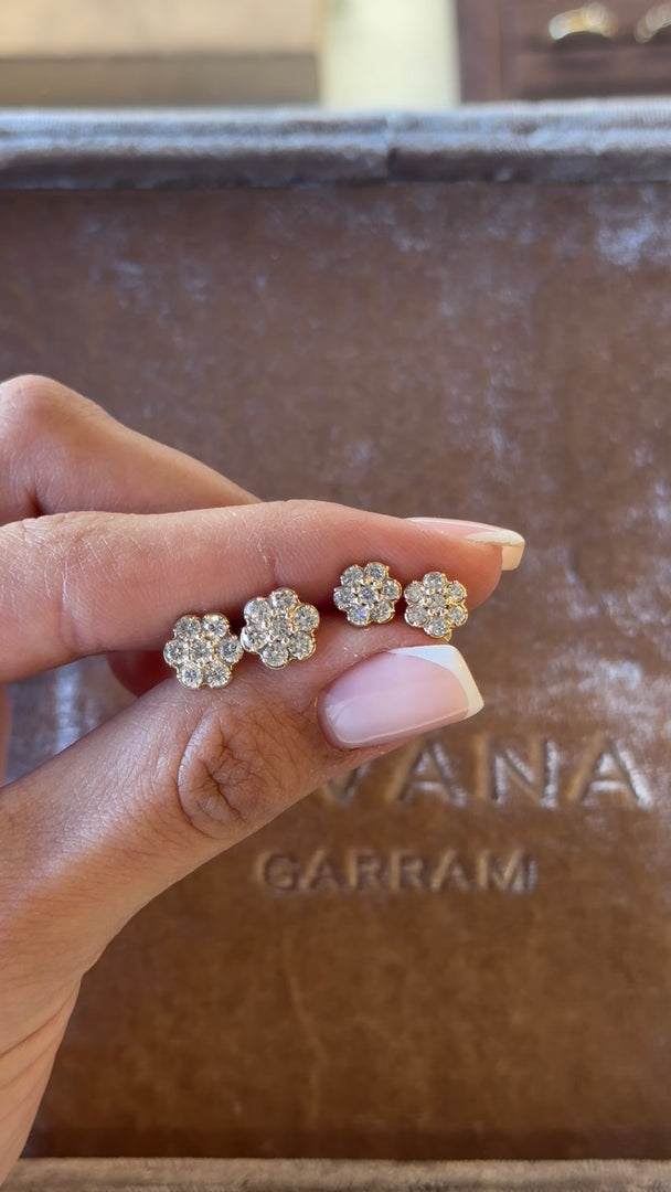 Diamond Flower Earring