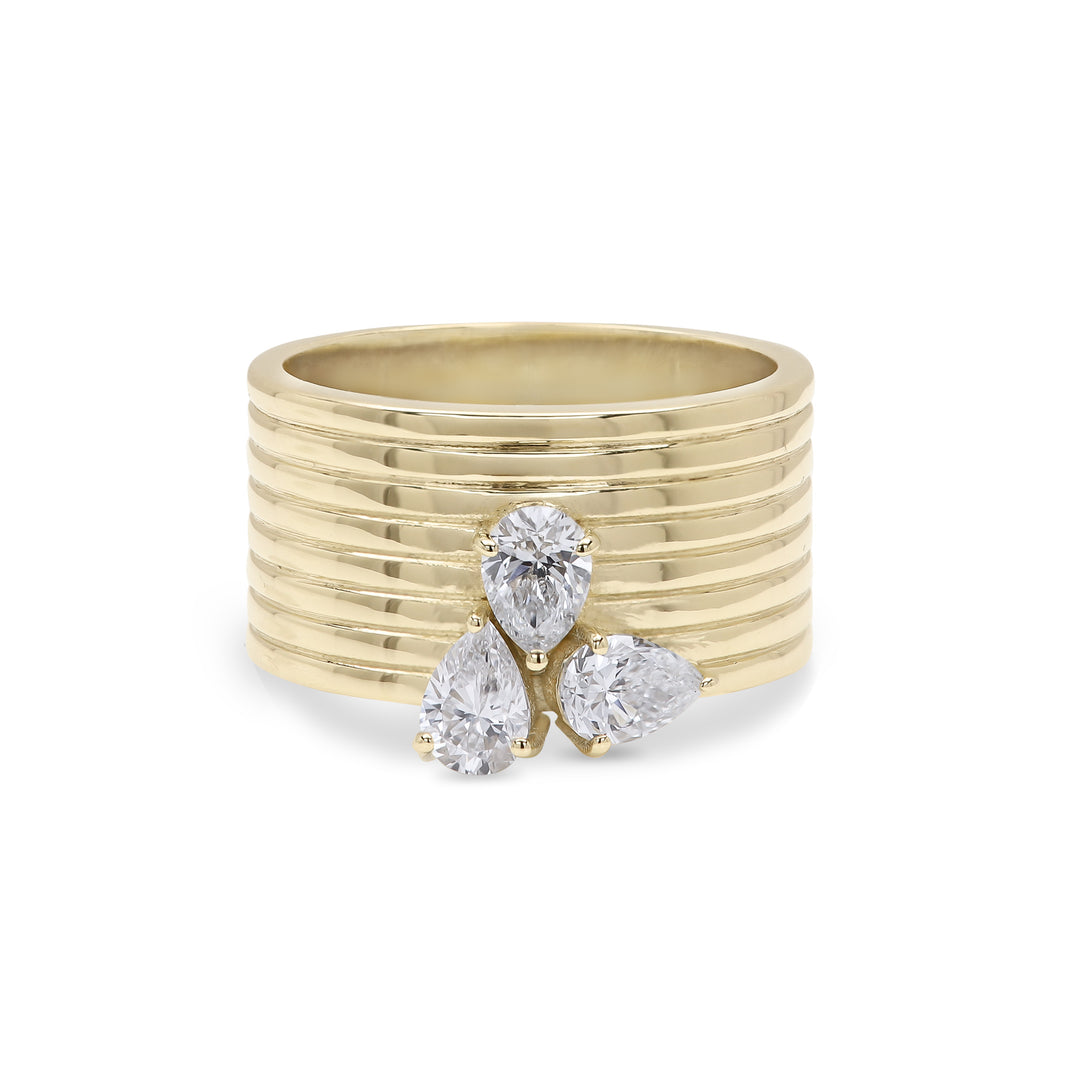 Trinity Pear Diamond Ring