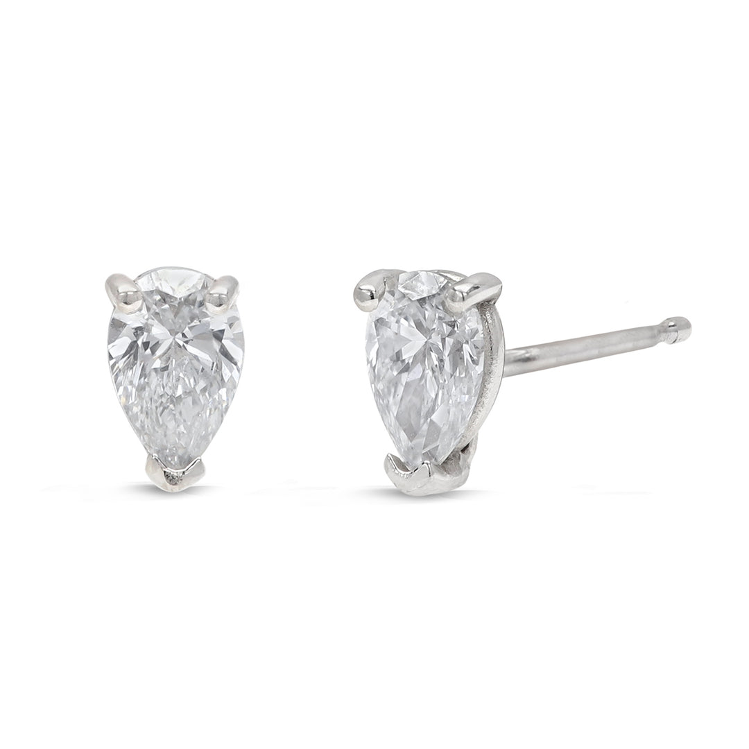 Diamond Pear Stud