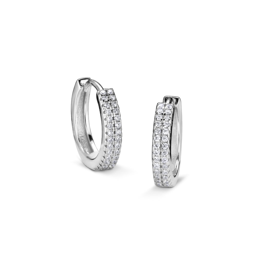 Double Row Pave Huggie