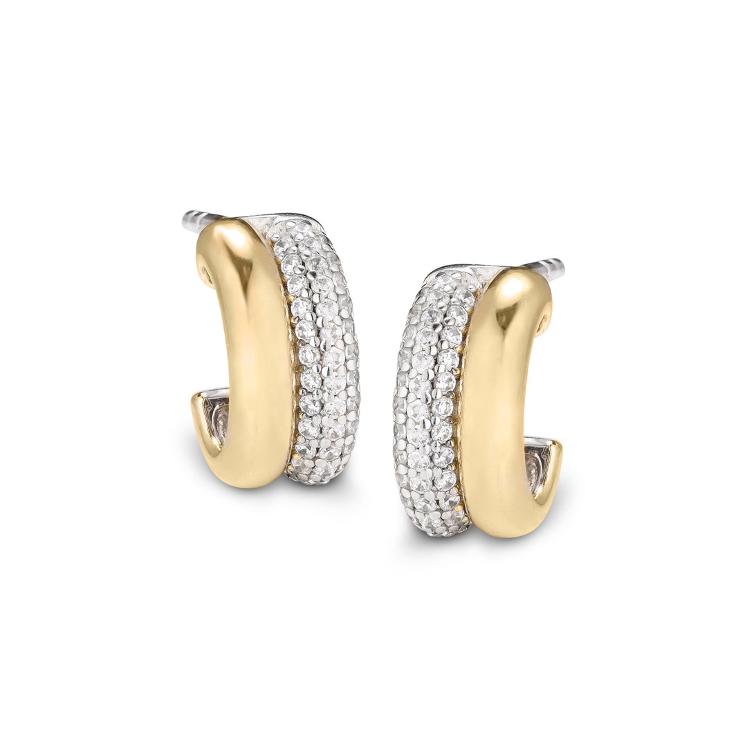 Two-Tone Oval Earring