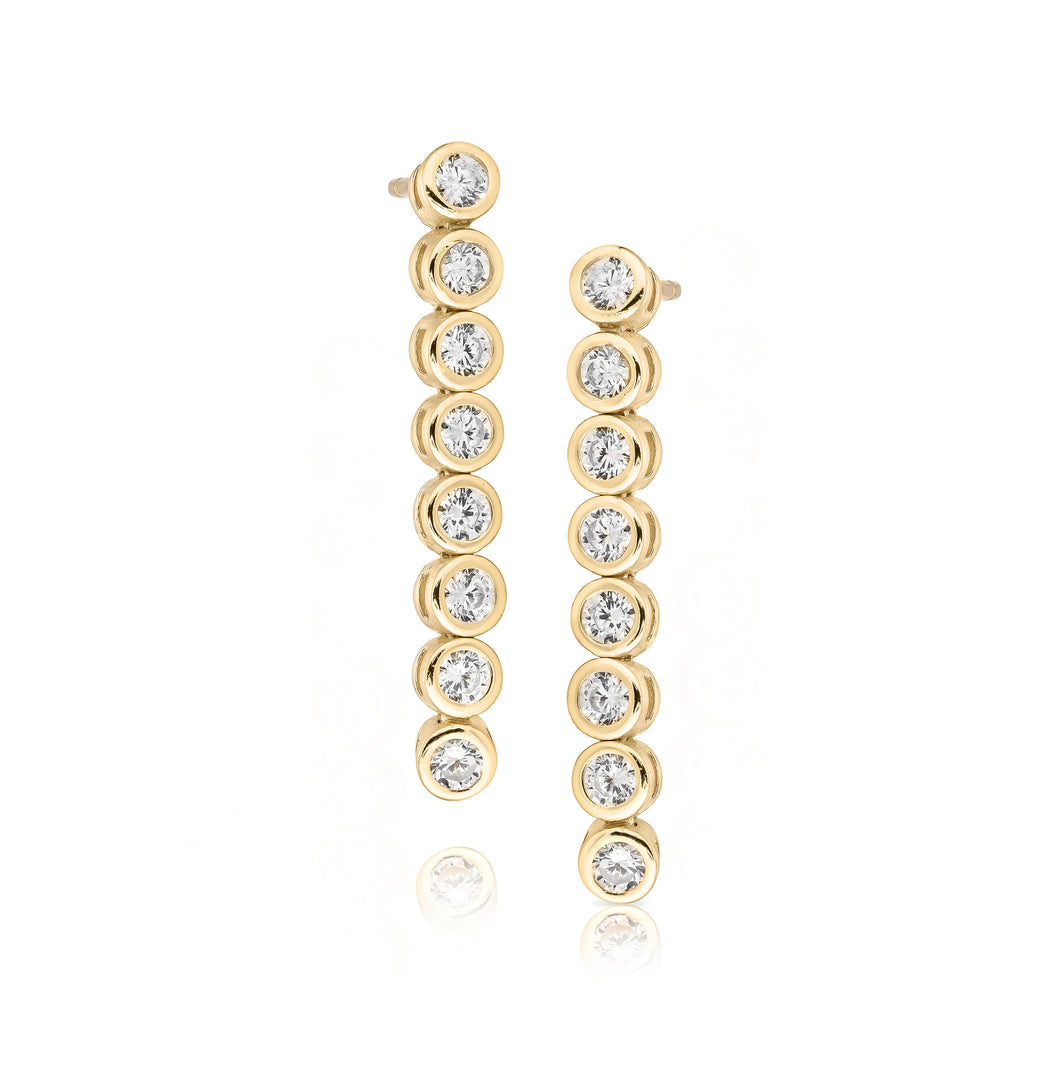 Drop Bezel Earring