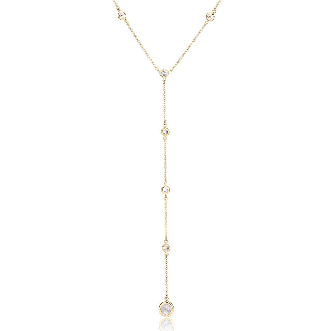 Patterned Bezel Lariat