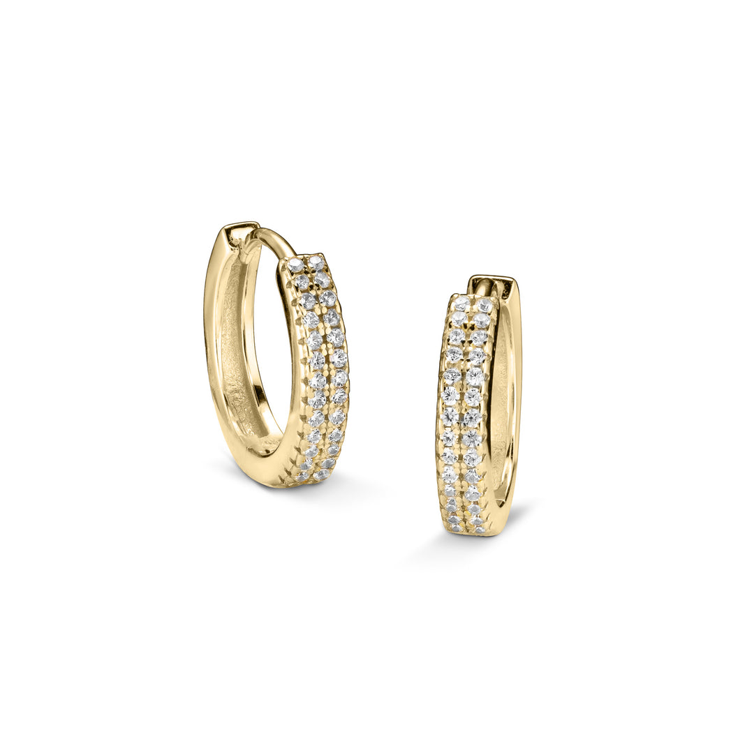 Double Row Pave Huggie