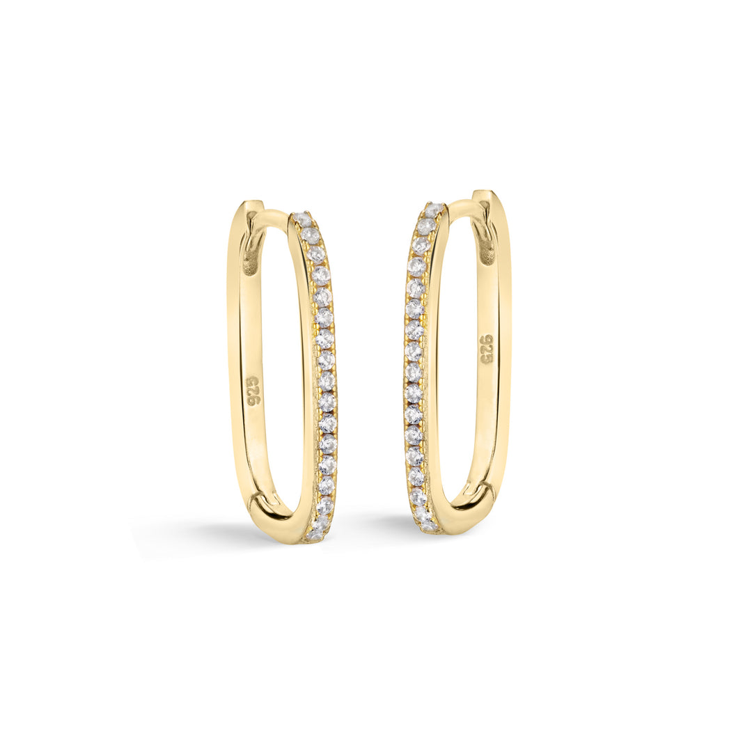 Pavè Rectangle Hoop