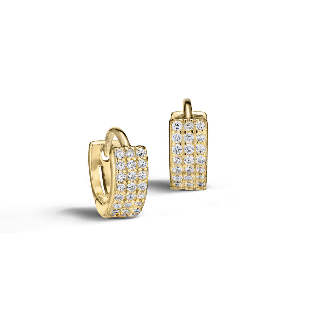 Small Chunky Pavé Huggie