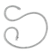 Tri Prong Tennis Necklace