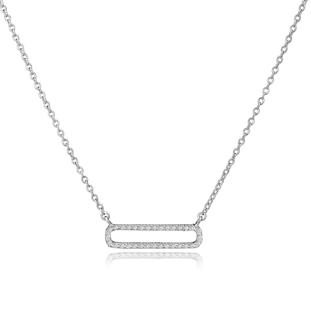 Pavè Rectangle Necklace