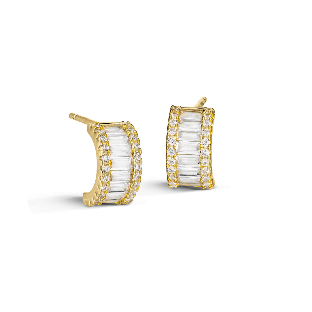 Crystal Open-Back Stud