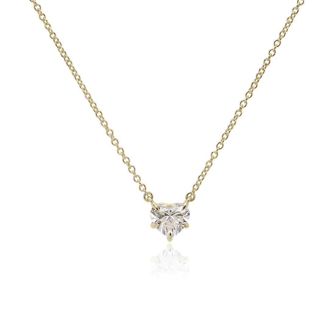 Pointy Prong Heart Necklace