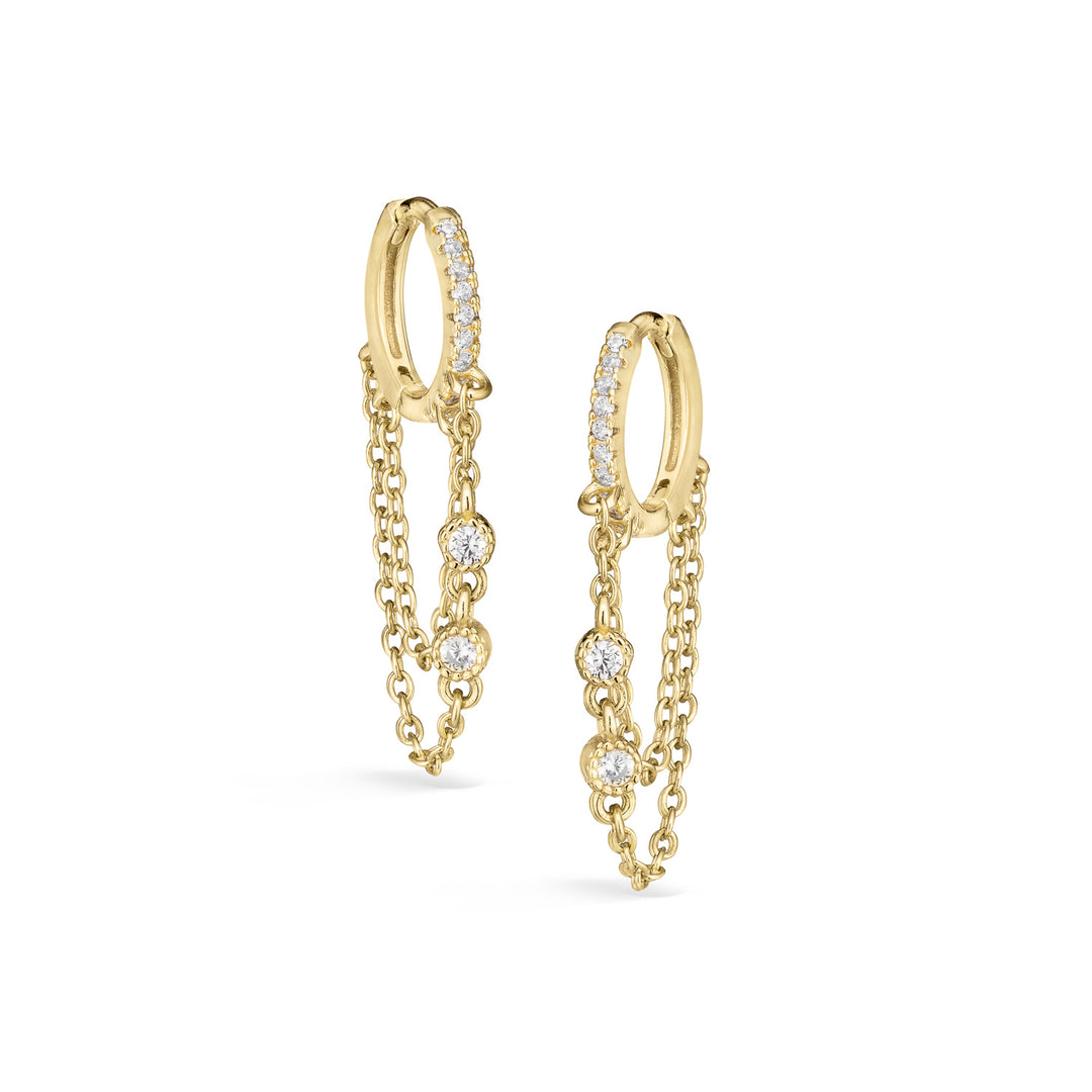 Mini Chain & Solitaire Huggie