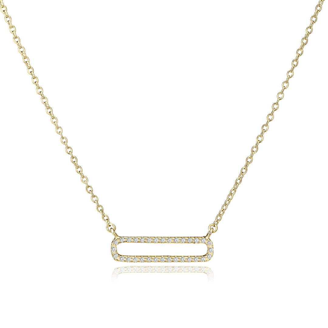Pavè Rectangle Necklace