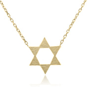 Two Sided Magen David Necklace