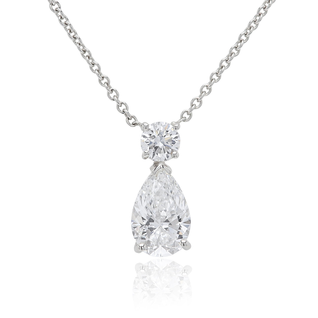 Two Stone Diamond Necklace