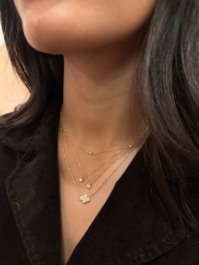 Small Solitaire Diamond Necklace