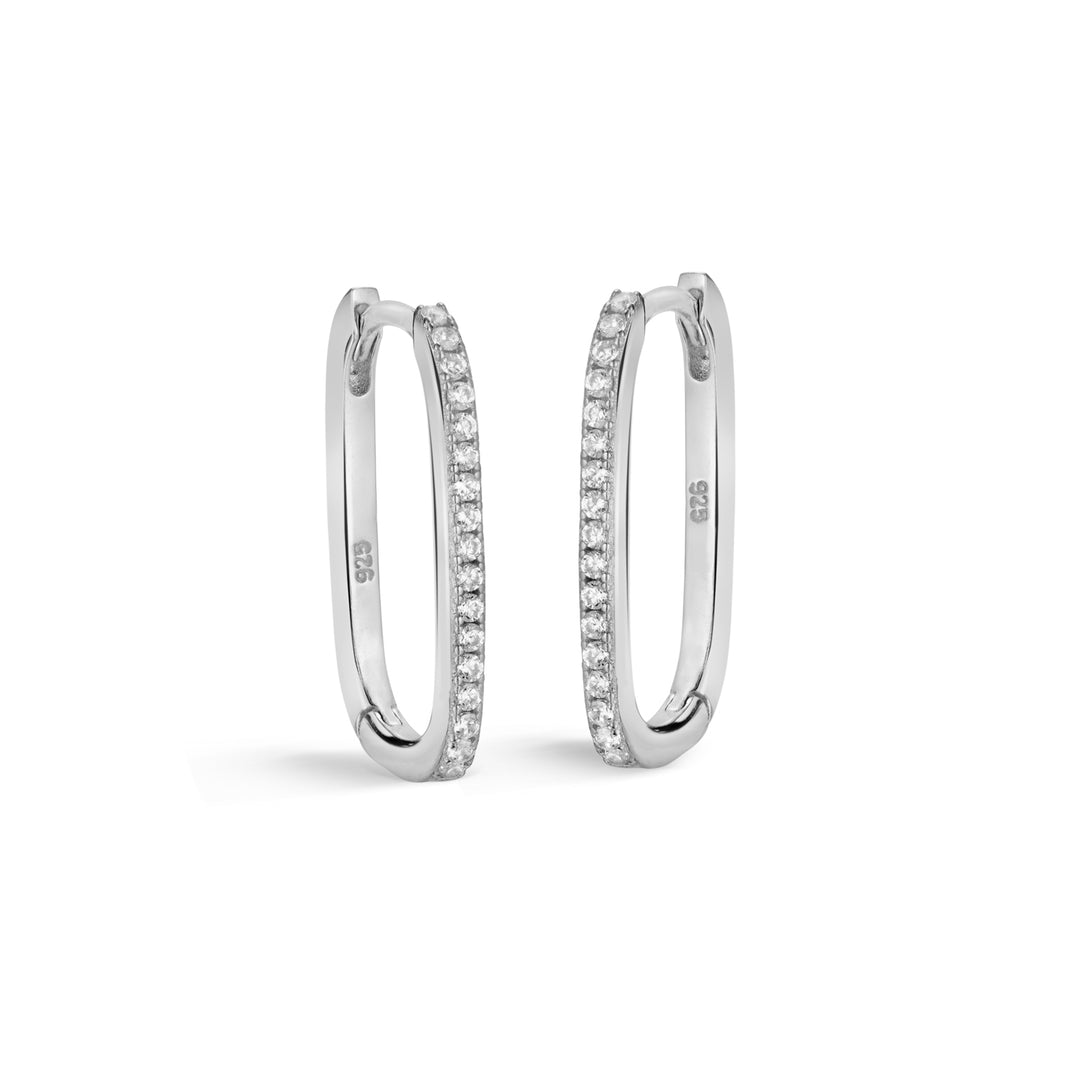 Pavè Rectangle Hoop