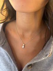 Two Stone Diamond Necklace