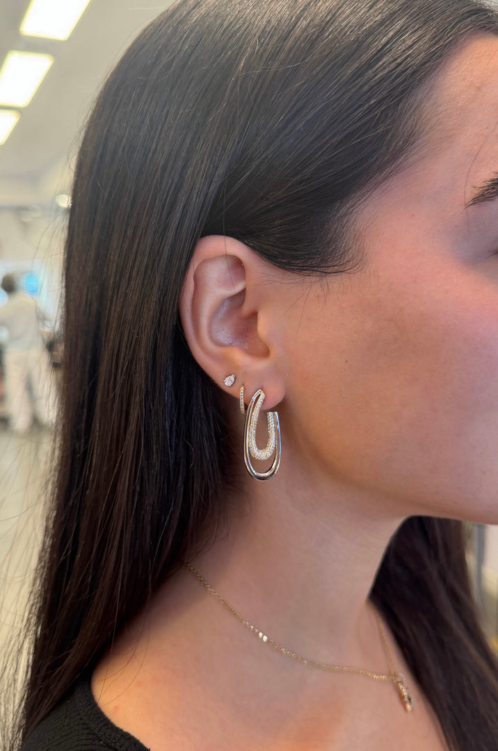 Two-Tone Loop Earring