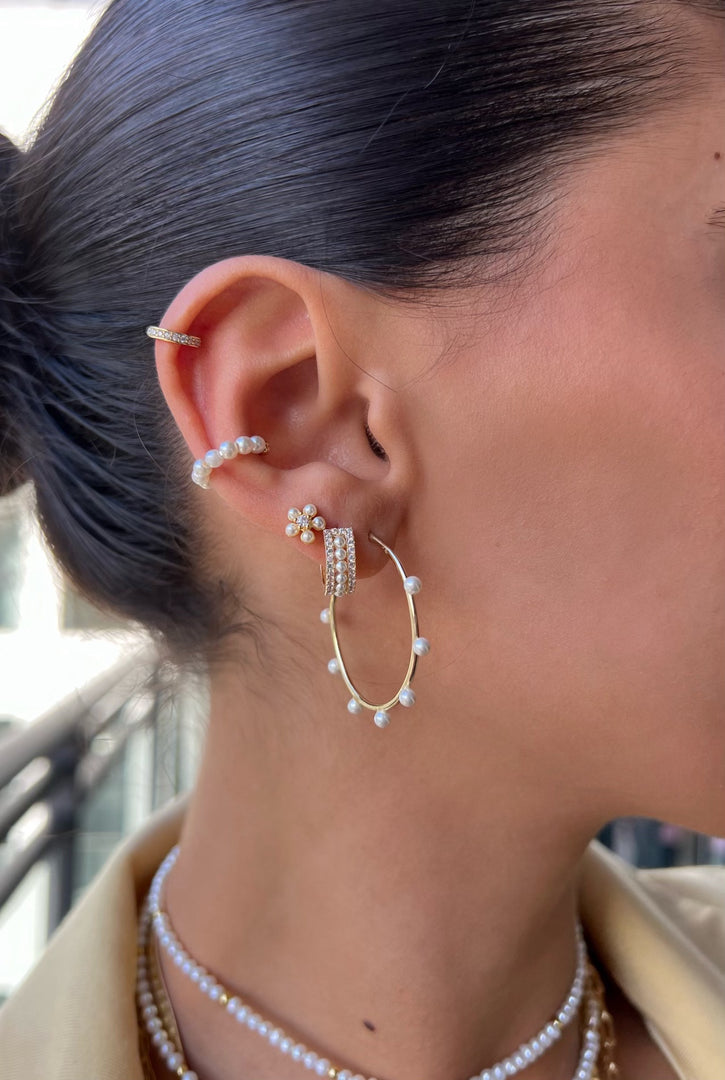 Multi Pearl Ear Cuff