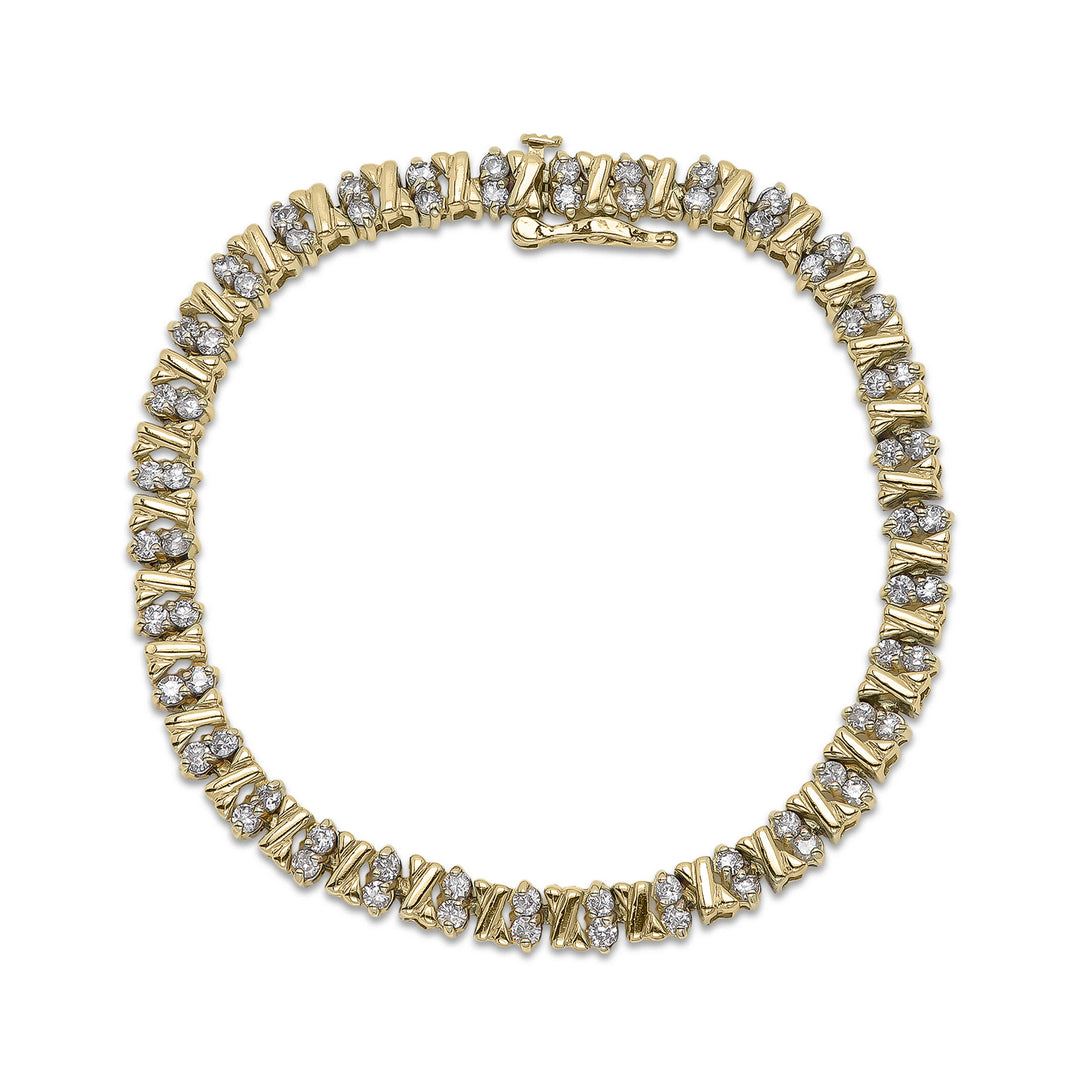 X Diamond Tennis Bracelet
