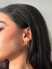 Pavè Oval Earring