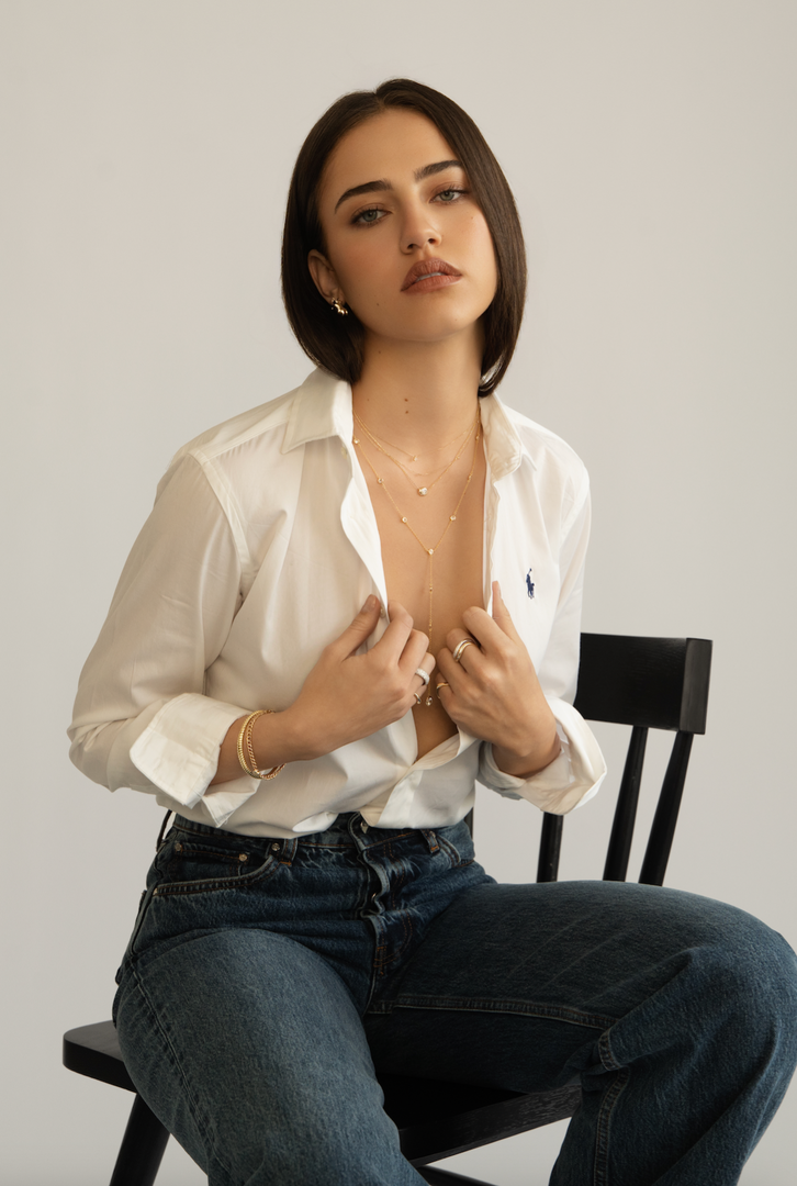 Oval Diamond Bezel Necklace