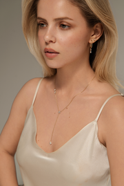 Elongated Dangling Pear Earring