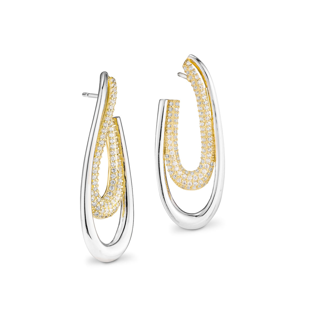 Two-Tone Loop Earring