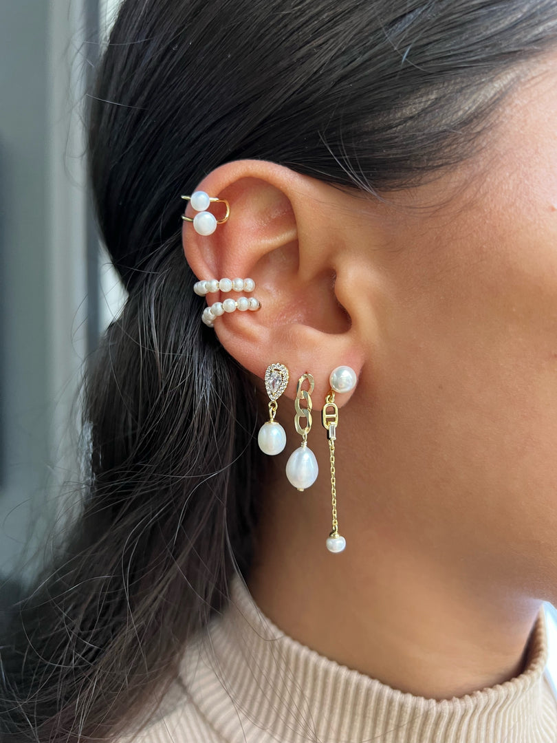 Multi Pearl Ear Cuff