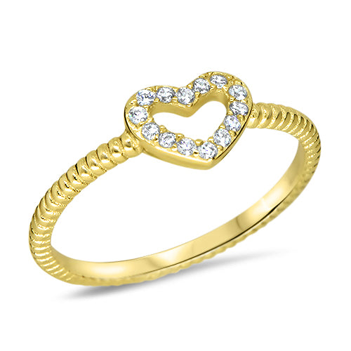 Bezel Heart Ring