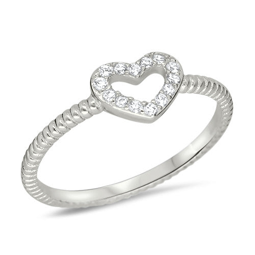 Bezel Heart Ring