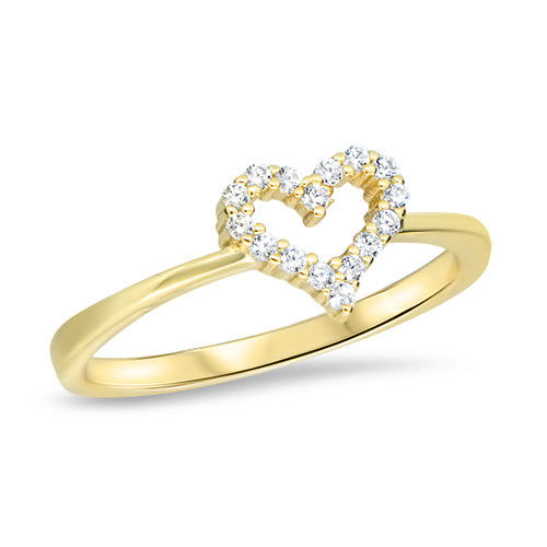 Outlined Heart Ring